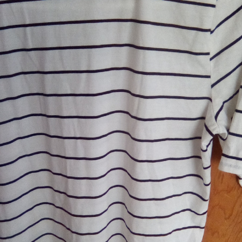 Garnet Hill Navy Striped Short Sleeve Tee - Picture 9 of 11